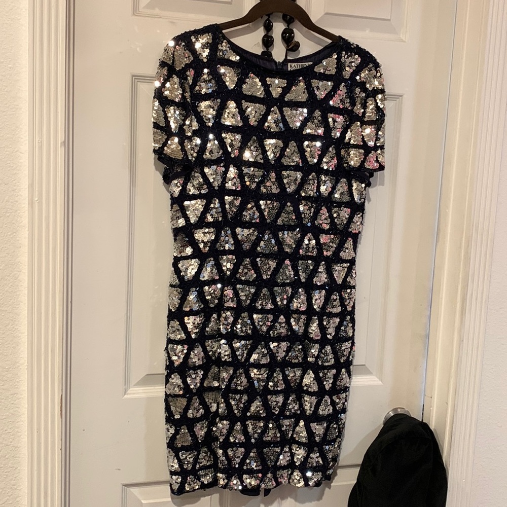 80’s Vintage glitz dress fully beaded/sequins
